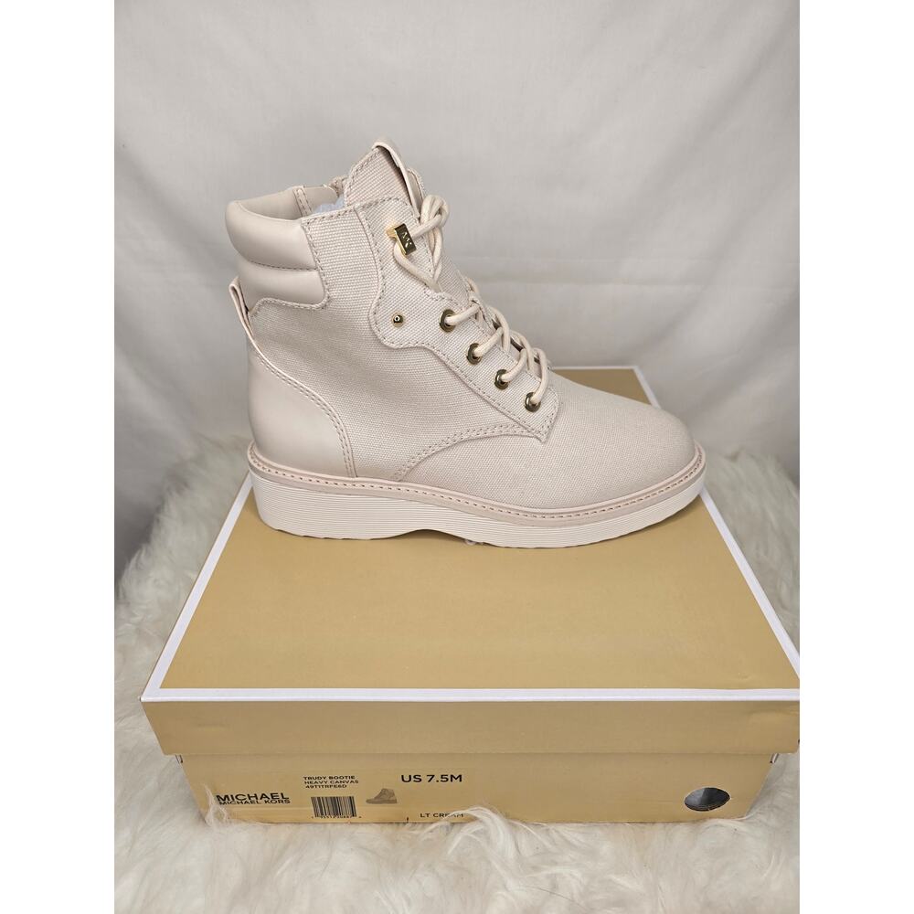 Women's Michael Kors Heavy Canvas Trudy Bootie Sz 7.5M